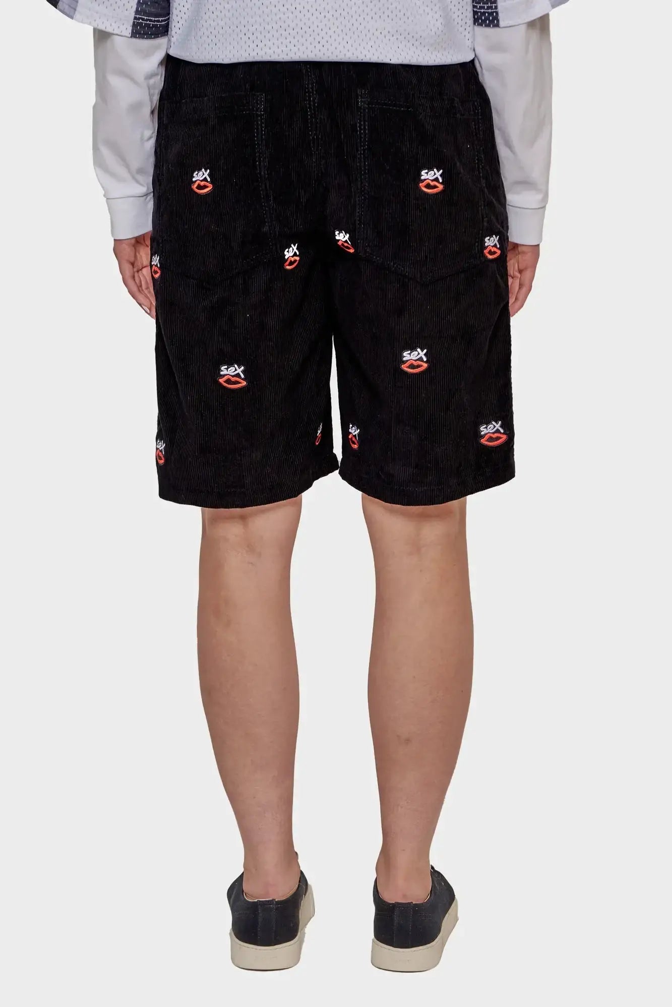 meskie#@Szorty SEX LOGO AOP EMBROIDERED czarne