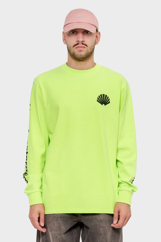 meskie#@Longsleeve LOGO neonowo żółty