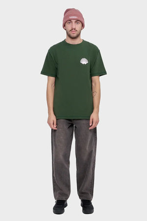 meskie#@Koszulka LOGO TEE KOMBU zielona