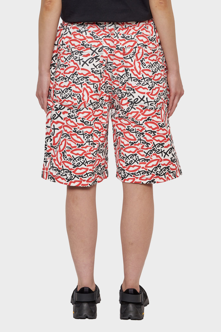 damskie#@Szorty SEX CAMO białe