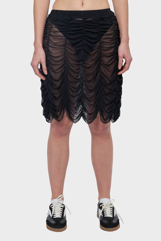 Spódnica MESH DRAPE SKIRT czarna