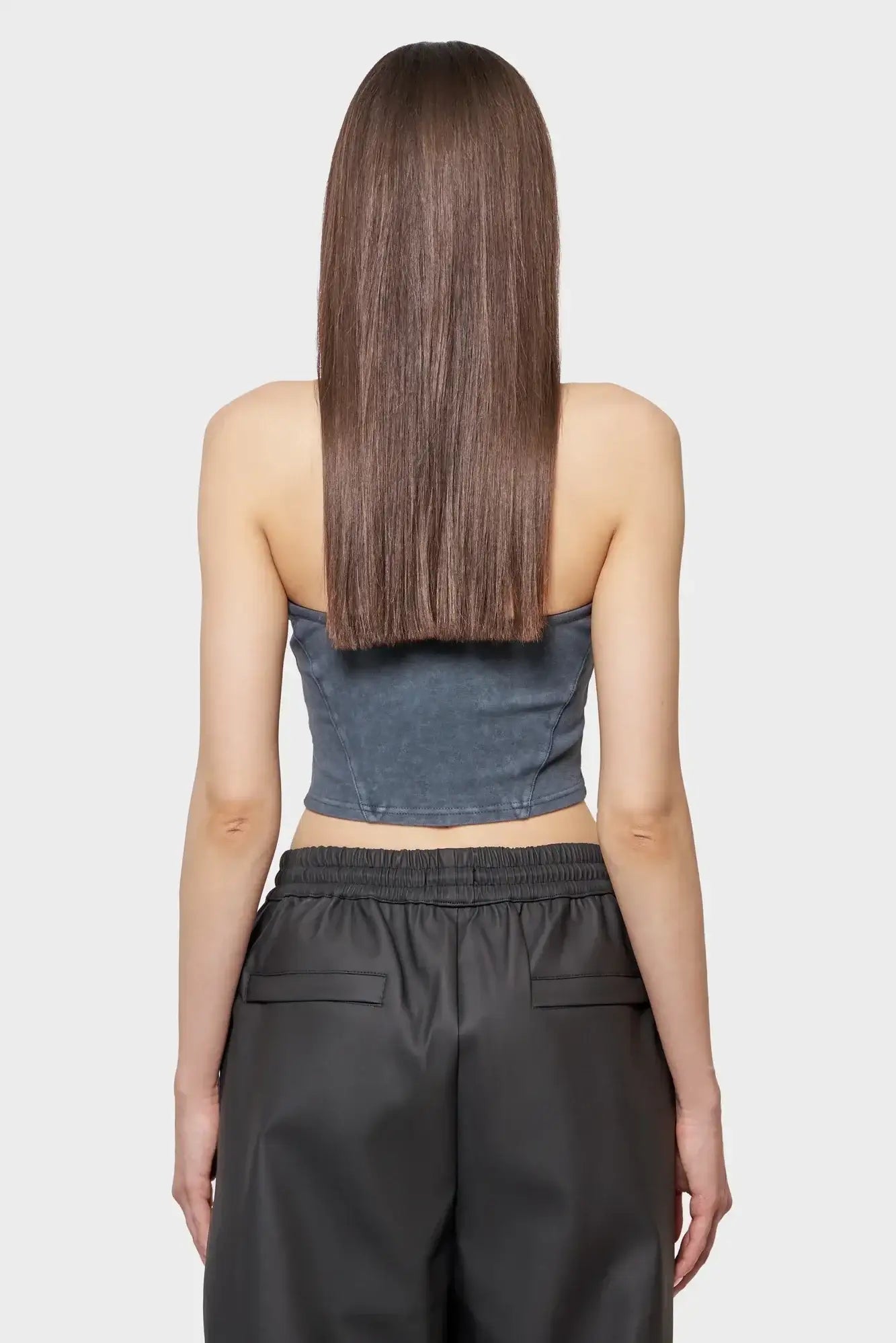 Top JERSEY TUBE TOP gray