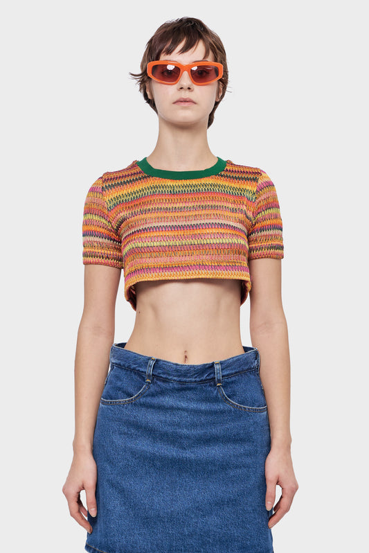 Top CROCHET multicolor