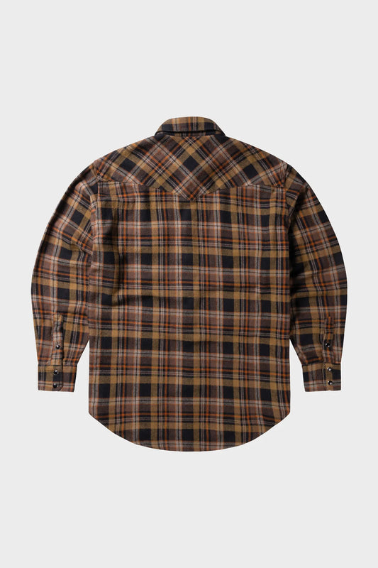 Koszula OD PLAID WESTERN SHIRT ciemna oliwka
