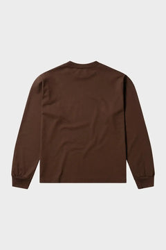 brązowa bluza męska z długim rękawem, minimalistyczny styl, odzież streetwear