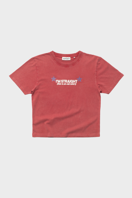 Koszulka Straight Up Gay czerwona