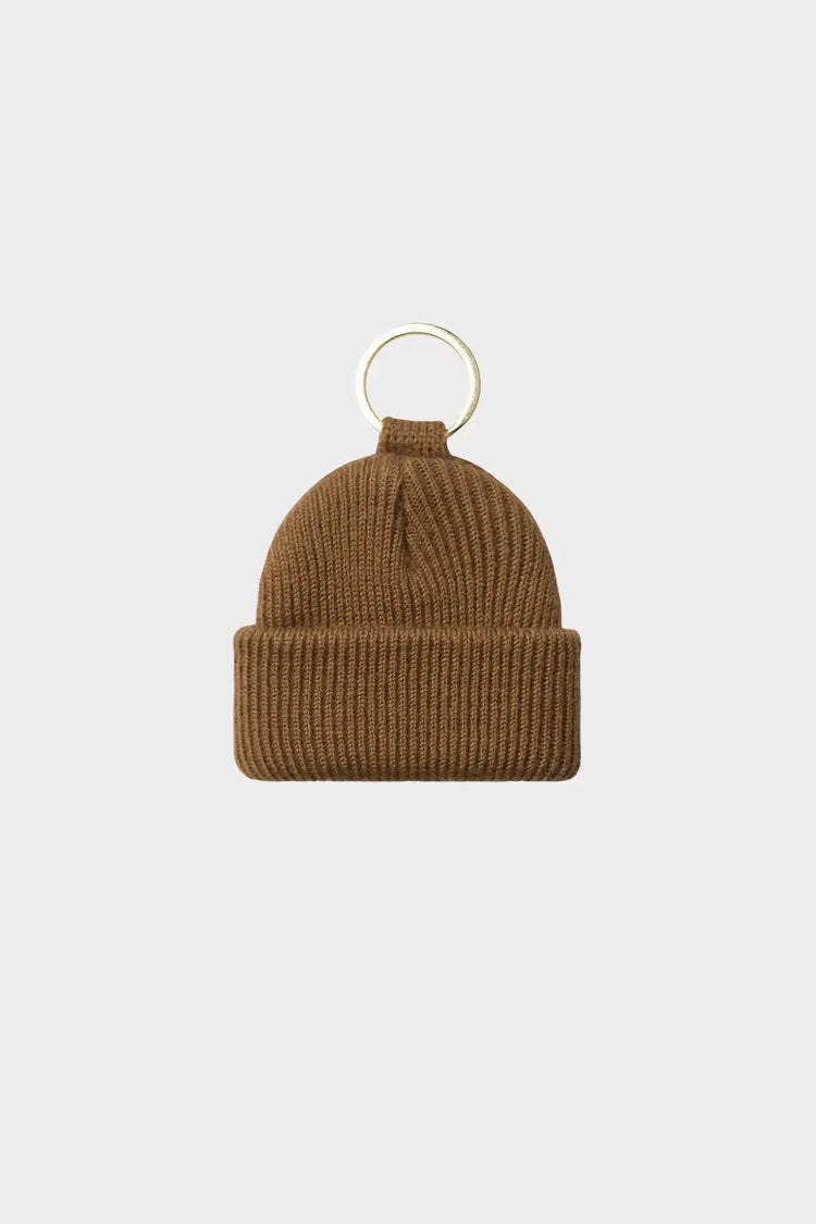 Mini Watch Hat Keychain brown