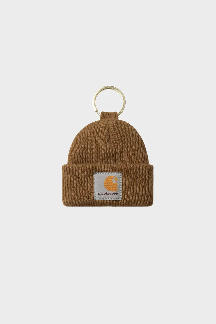 Mini Watch Hat Keychain brown