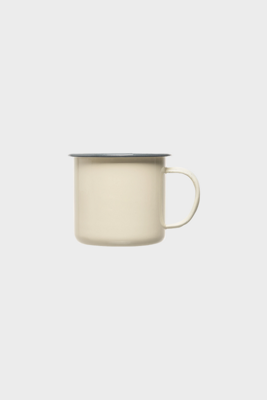 Kubek BEAN ENAMEL MUG kremowa