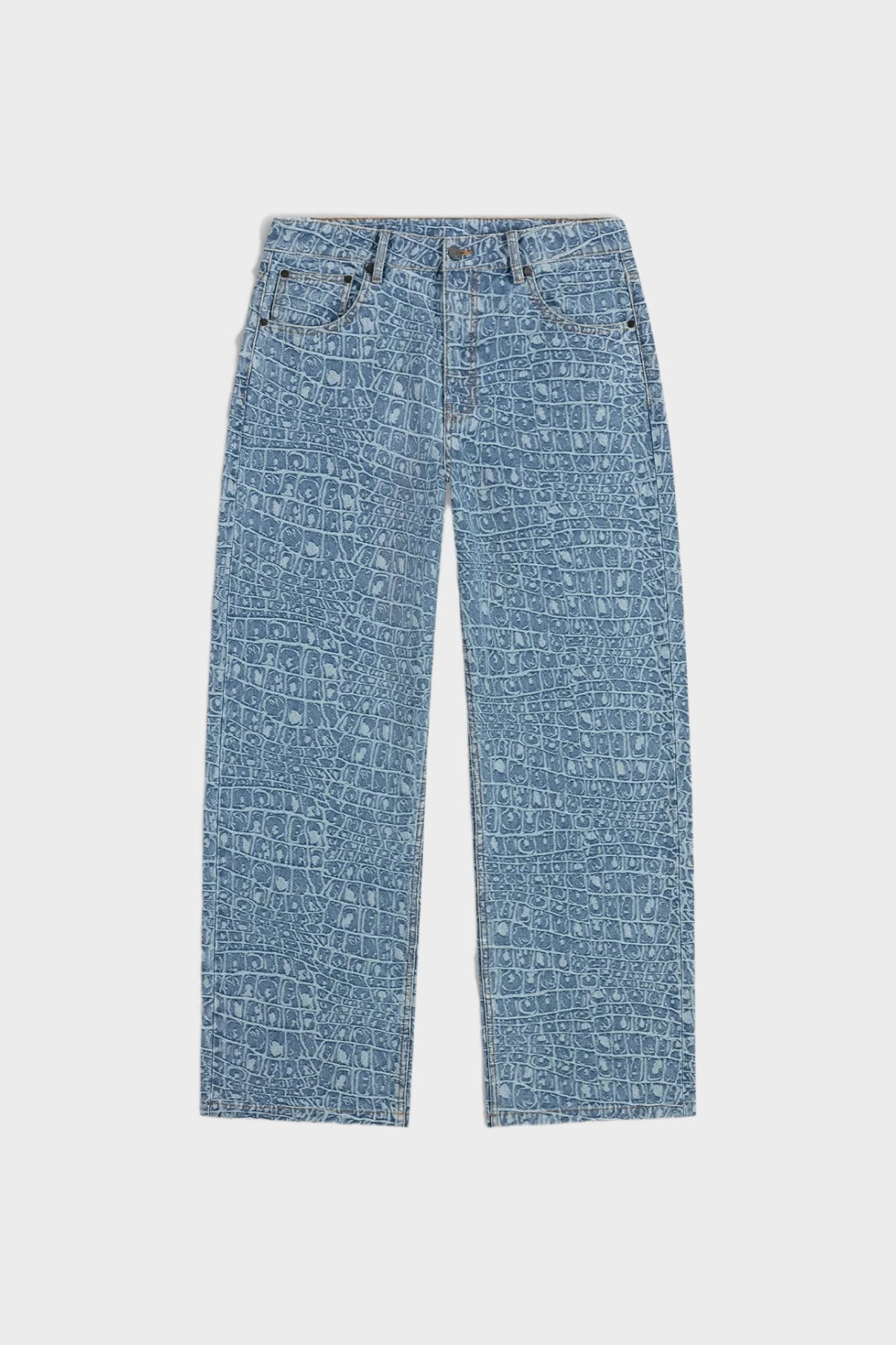 Spodnie Croc Jacquard niebieskie