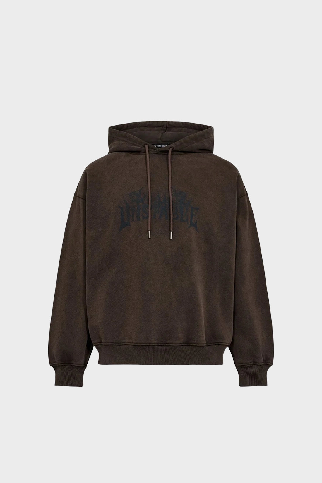 Hoodie HAPPY LOOSE dark brown 