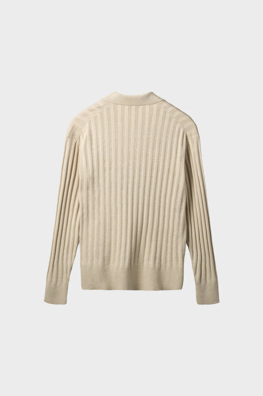 Polo BASE COTTON LINEN POLO kremowa