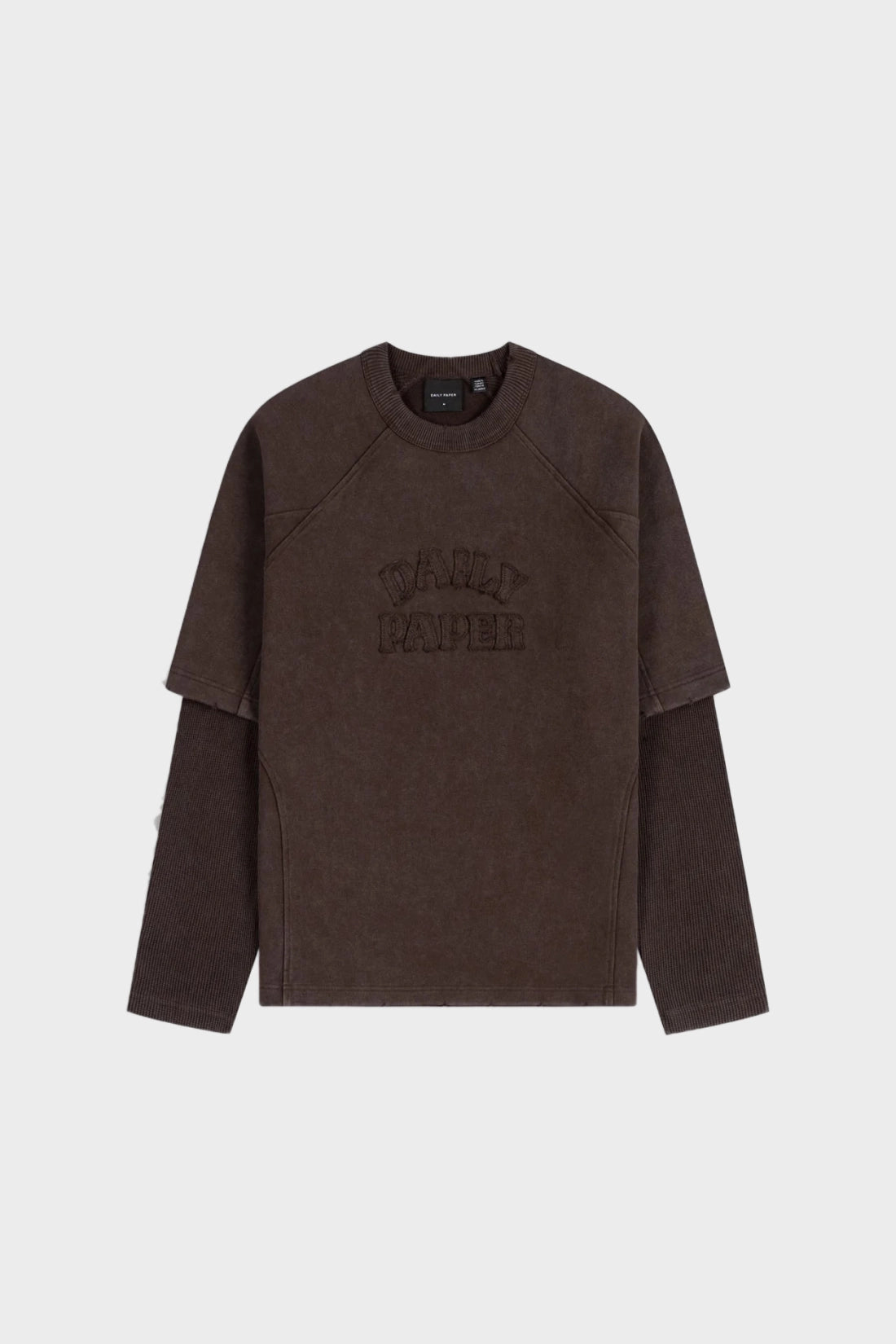Longsleeve Raglan Stacked Layered brązowy
