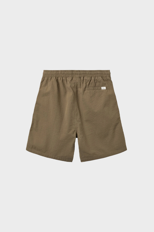 Szorty HUSH SEERSUCKER brążowe