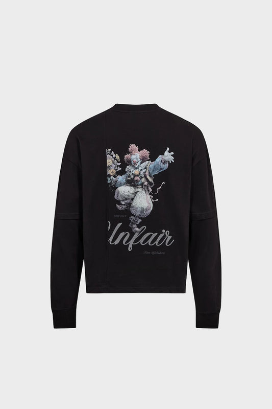 Longsleeve CLOWN PATCHWORK czarny