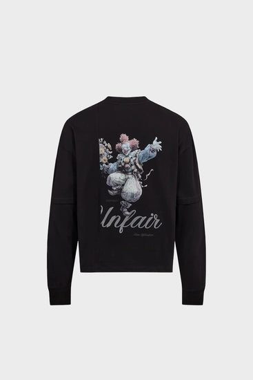 Longsleeve CLOWN PATCHWORK czarny Han Kjøbenhavn