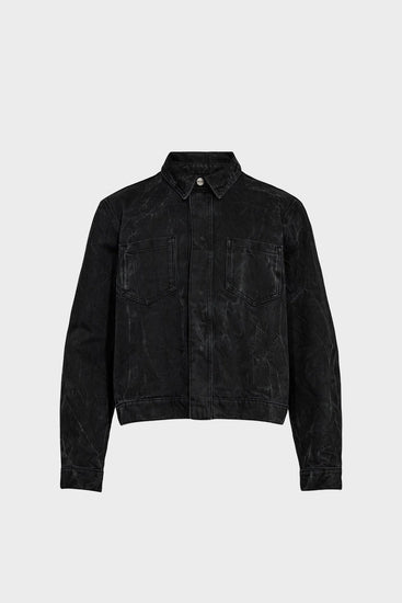 Kurtka DENIM OVERSHIRT czarna Han Kjøbenhavn