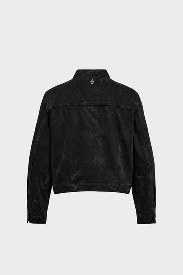 Kurtka DENIM OVERSHIRT czarna Han Kjøbenhavn