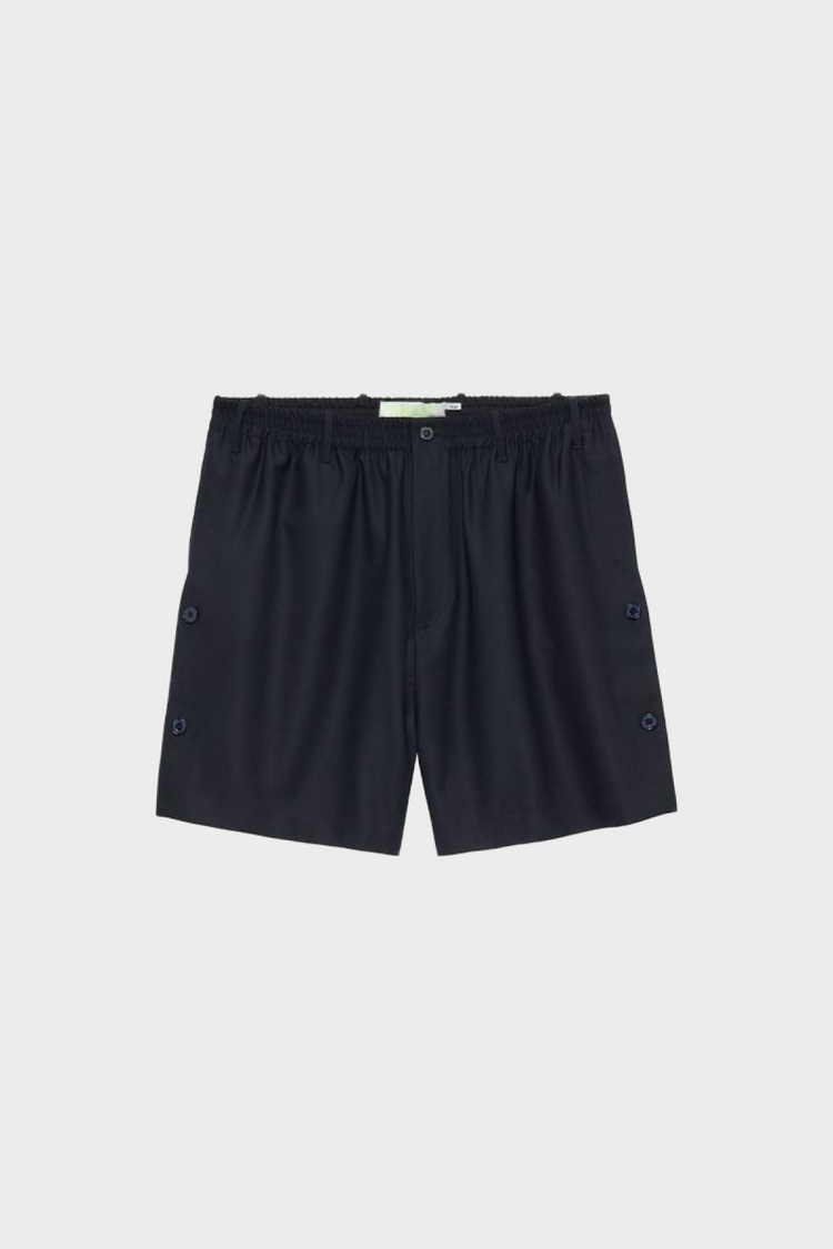 Szorty WOOL TRACK SHORTS granatowe