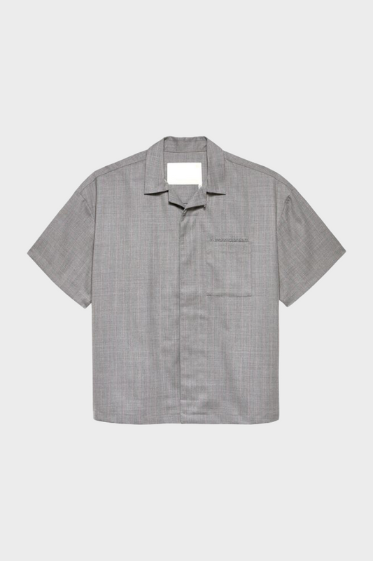 Koszula WIJK SHIRT WOOL szara
