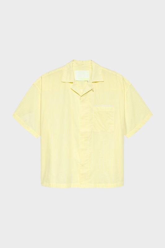 Koszula WIJK SHIRT SHORT SLEEVES żółta