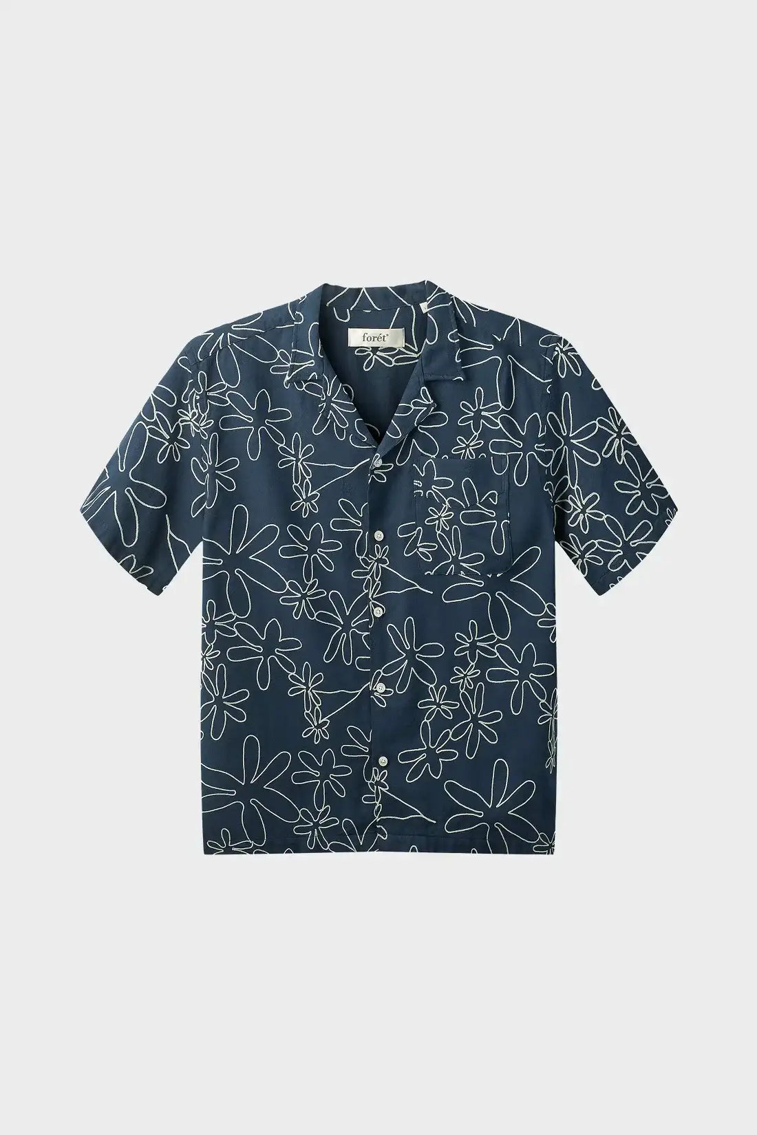 T-shirt PEER EMBROIDERY REGULAR navy blue