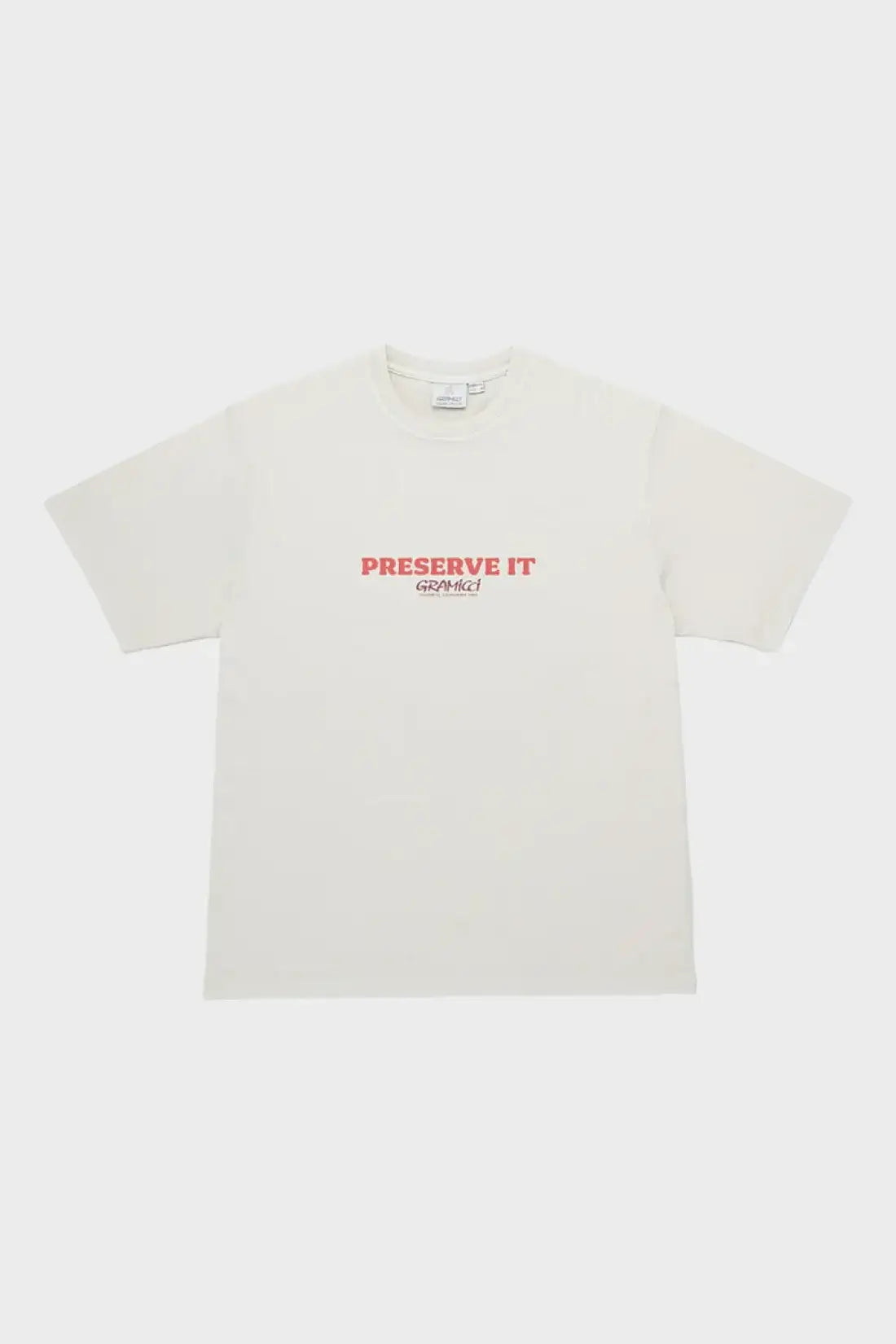 T-shirt FOOTPRINTS PIGMENT DYED cream