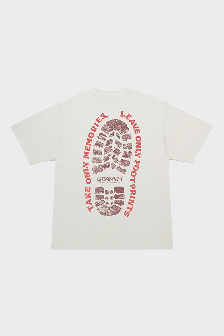 T-shirt FOOTPRINTS PIGMENT DYED cream