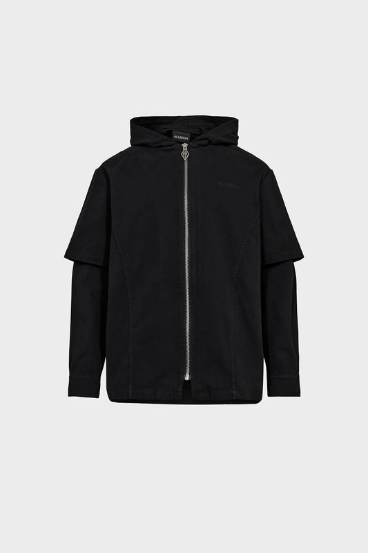 HOODED SHIRT black
