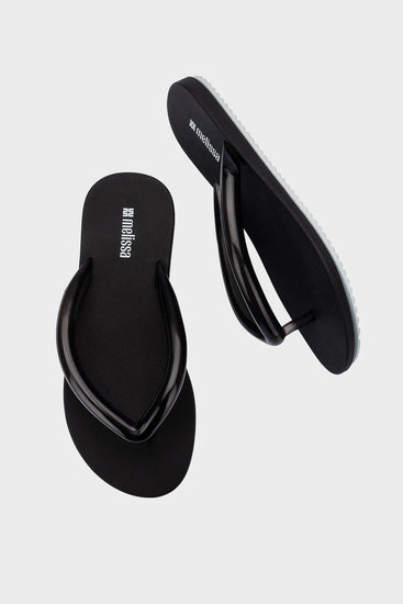 Japonki Flip Flop Airflow czarno-białe Melissa