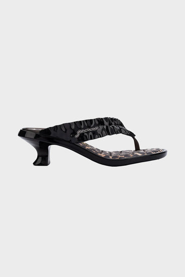 Japonki Melissa × Ganni Thong Kitten Heel czarne