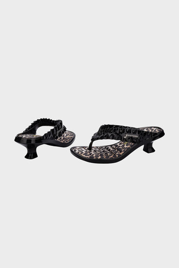 Japonki Melissa × Ganni Thong Kitten Heel czarne