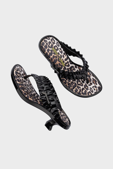 Japonki Melissa × Ganni Thong Kitten Heel czarne
