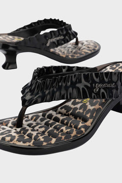 Japonki Melissa × Ganni Thong Kitten Heel czarne