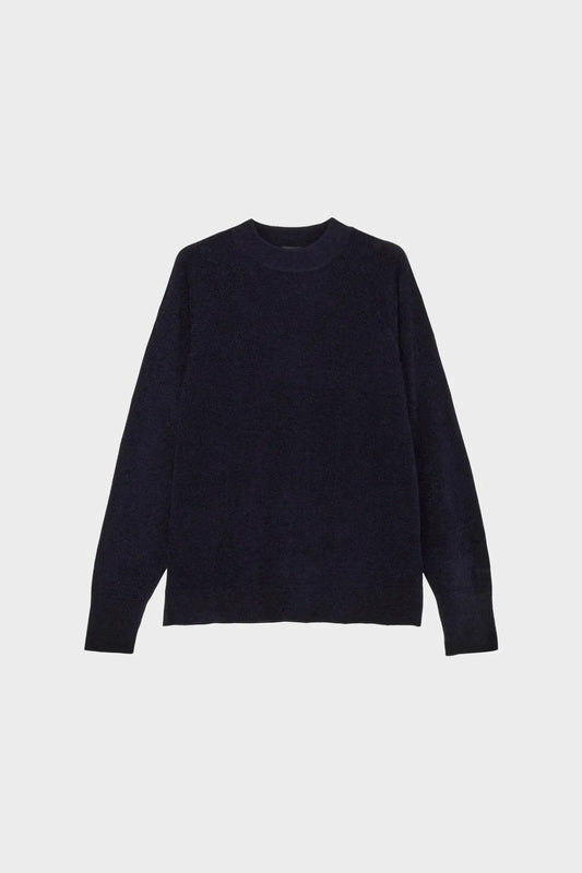 Sweter MESH PILE CREW czarny