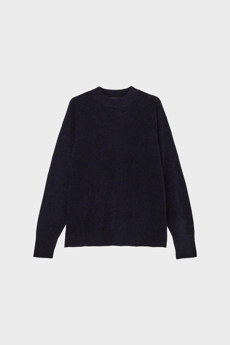 Sweater MESH PILE CREW black