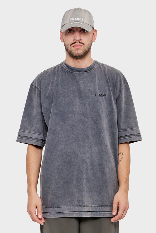 meskie#@Koszulka LAYERED TEE ciemnoszara