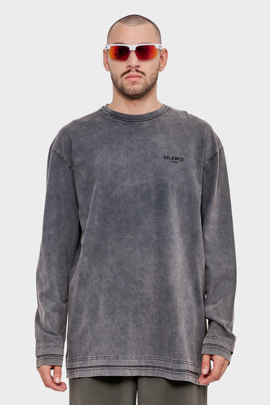 meskie#@Longsleeve LAYERED ciemnoszary