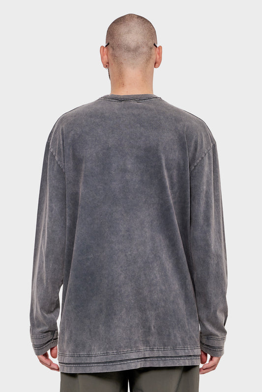 meskie#@Longsleeve LAYERED ciemnoszary