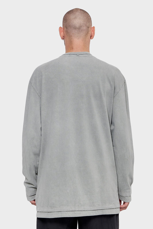 meskie#@Longsleeve LAYERED szary