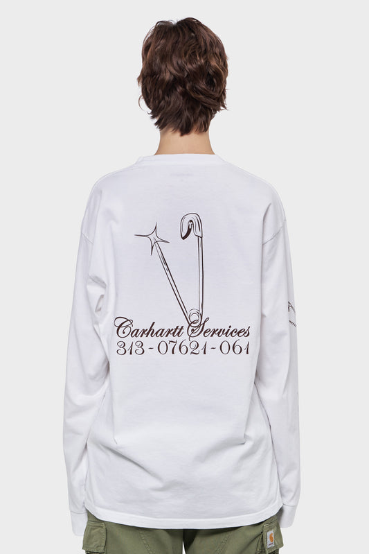 damskie#@Longsleeve SAFETY PIN biały