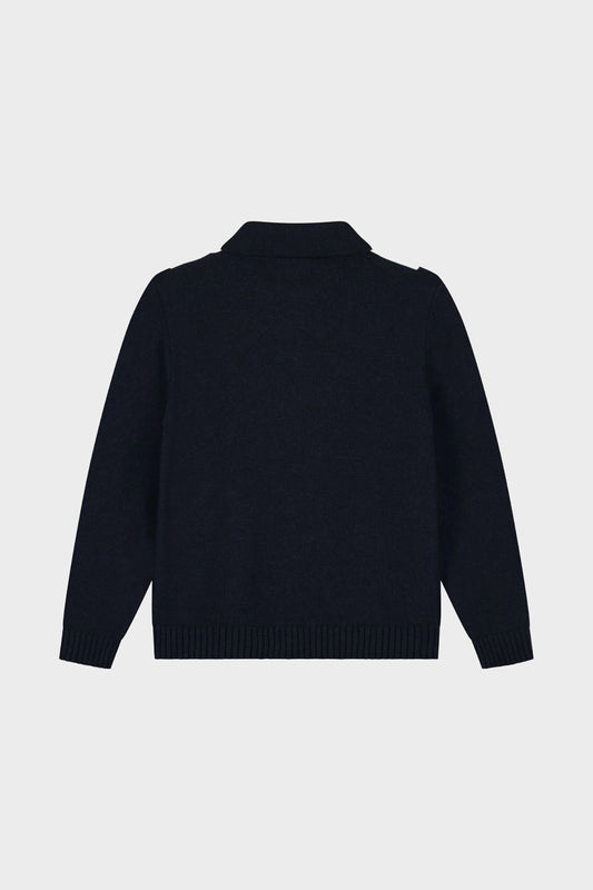 Sweter CARDIGAN niebiesko/biały