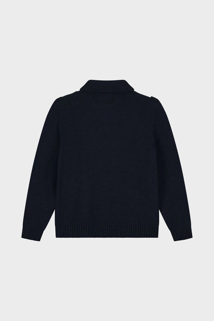 Sweter CARDIGAN niebiesko/biały