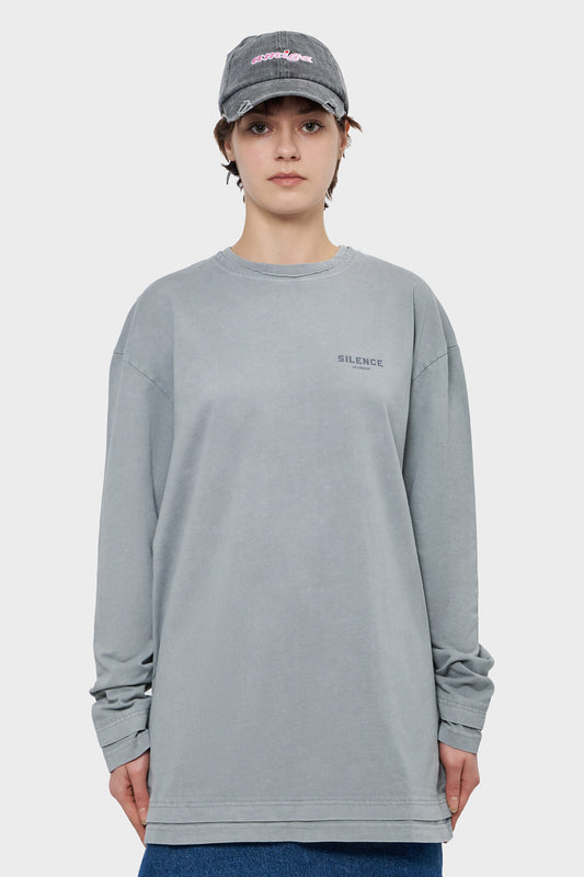 damskie#@Longsleeve LAYERED szary