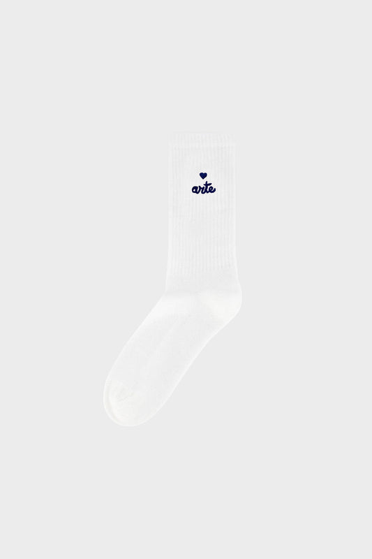 HEART LOGO socks white