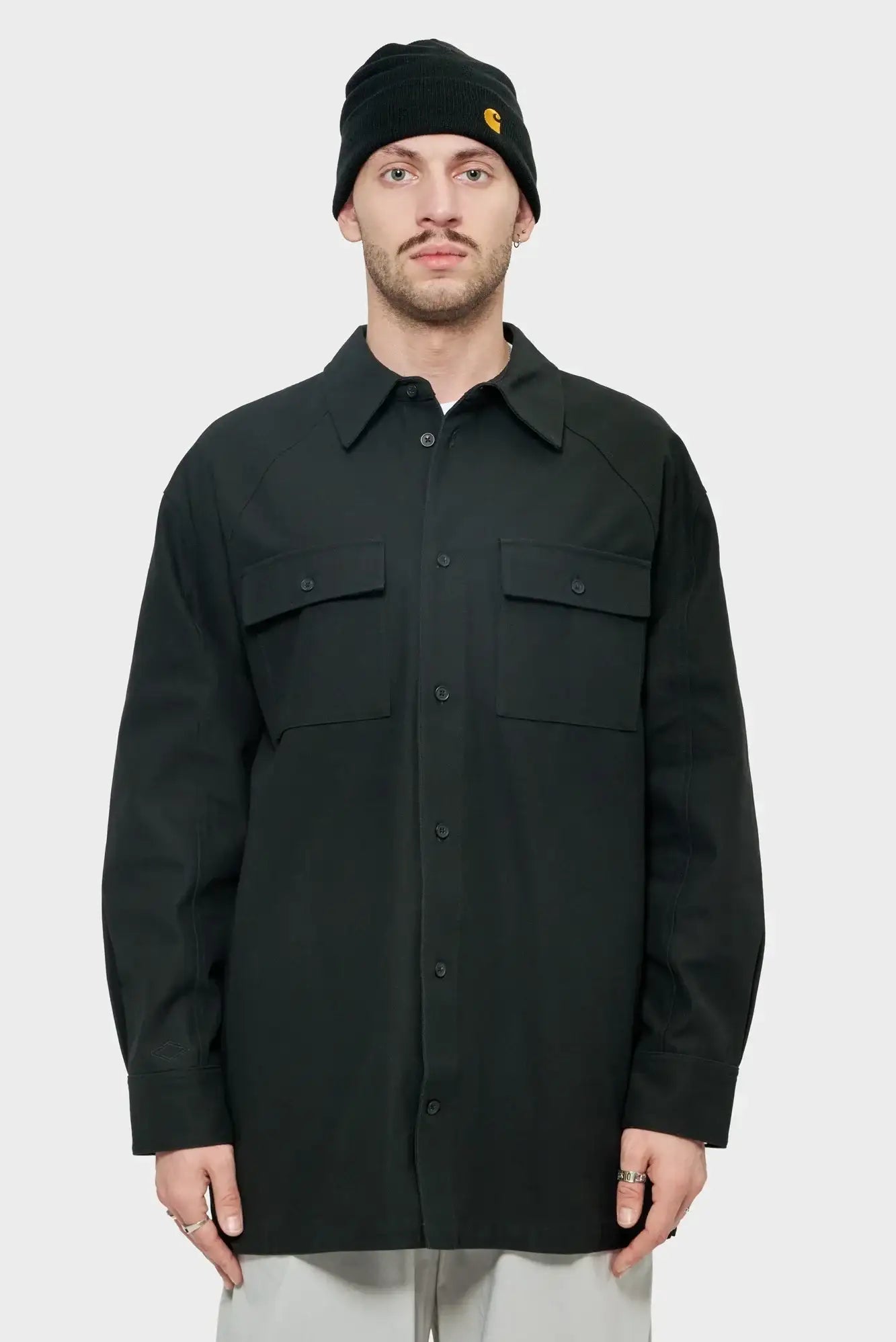 COTTON TWILL shirt black