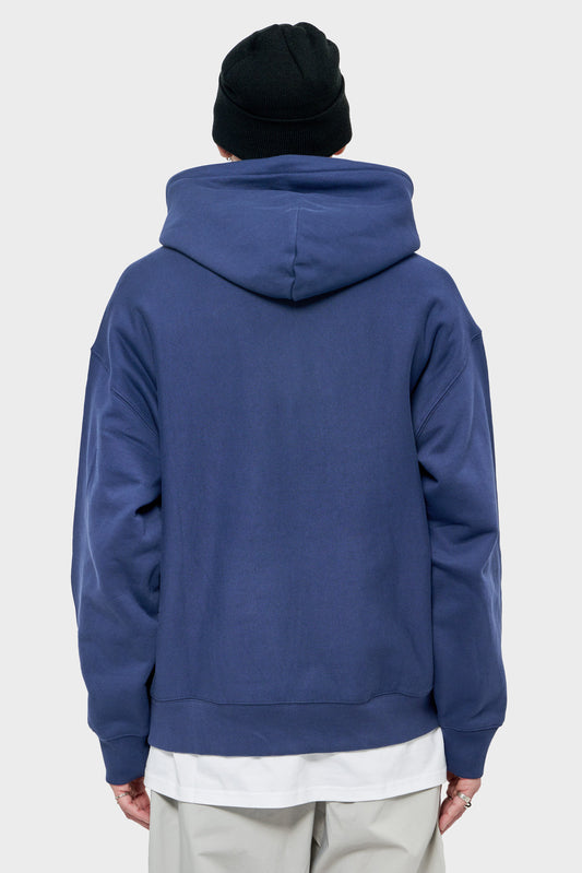 meskie#@Bluza LABEL SCRIPT granatowa