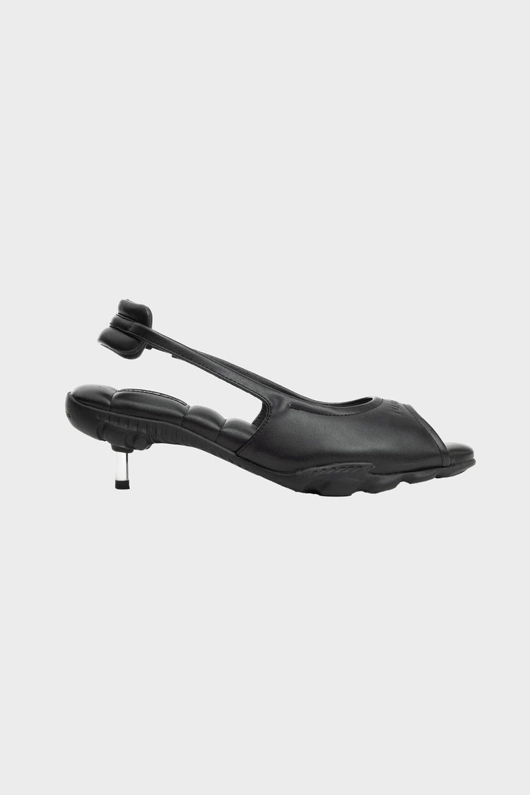 SLIDE KITTEN HEEL black flip-flops