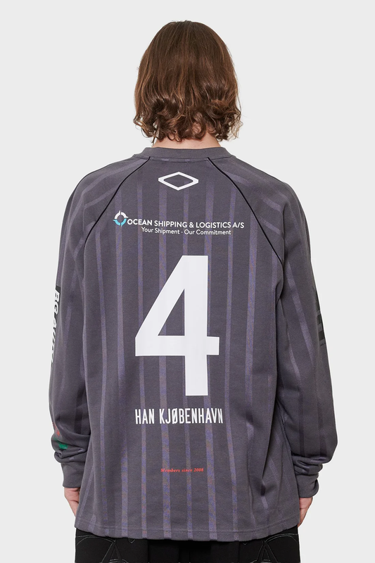 meskie#@Longsleeve FOOTBALL szary