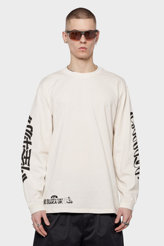 meskie#@Longsleeve KAIBUTSU IZAKAYA biała